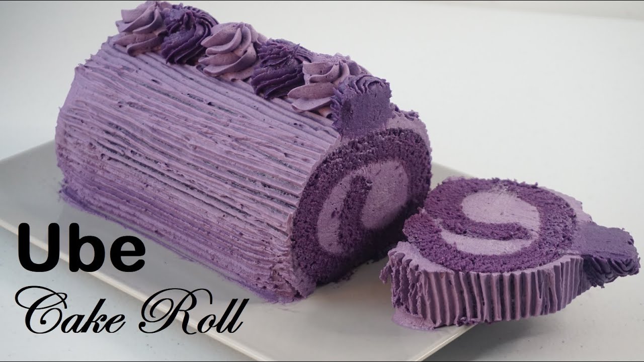 Ube Cake Roll | Purple Yam Cake