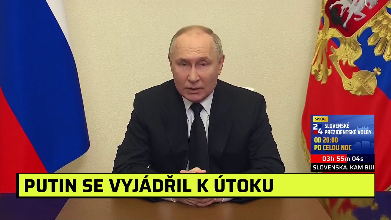 Putin v projevu k národu: Útočníci se pokoušeli uprchnout na Ukrajinu