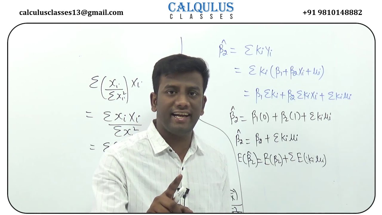 Econometrics - Simple Linear Regression | Expectation and variance of OLS | Gauss Markov Theorem