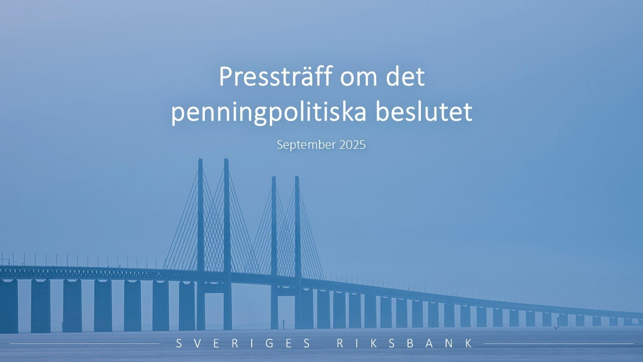 Pressträff om det penningpolitiska beslutet i september