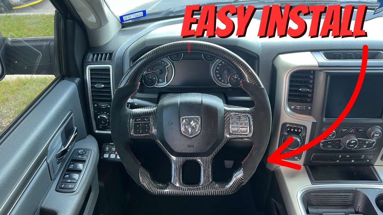 Ram 1500 Carbon Fiber Steering Wheel Install (Ram 2500, Ram 3500)
