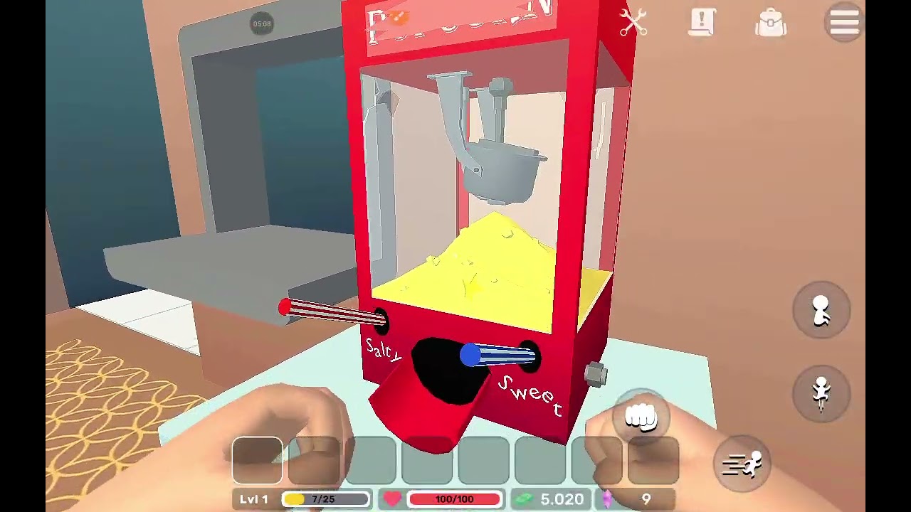 Jogando um simulador de cinema 