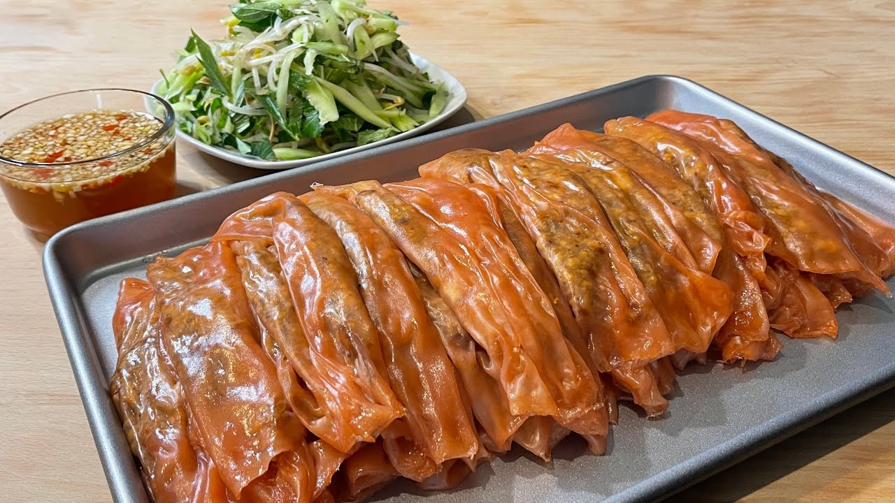 Bánh Cuốn Chay - làm từ nước củ dền dai ngon, không cần ngâm bột || Vegetarian Beet Roll