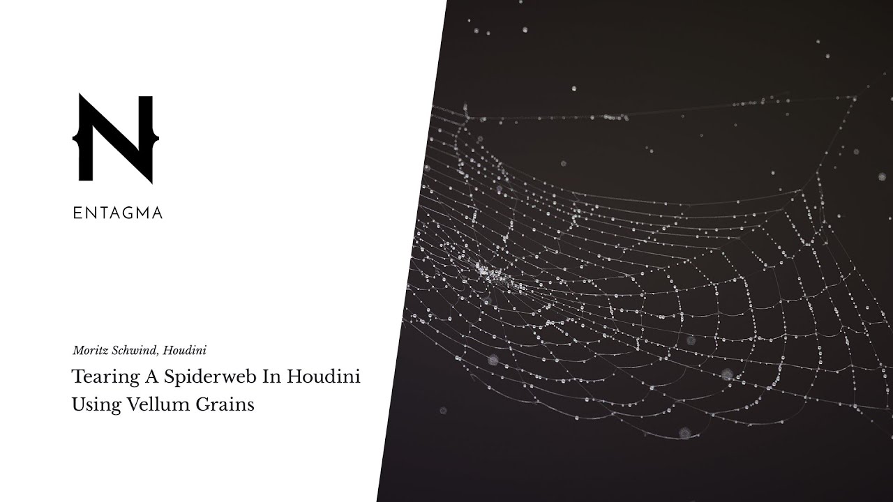 Houdini: Tearing A Spider Web Using Vellum Grains