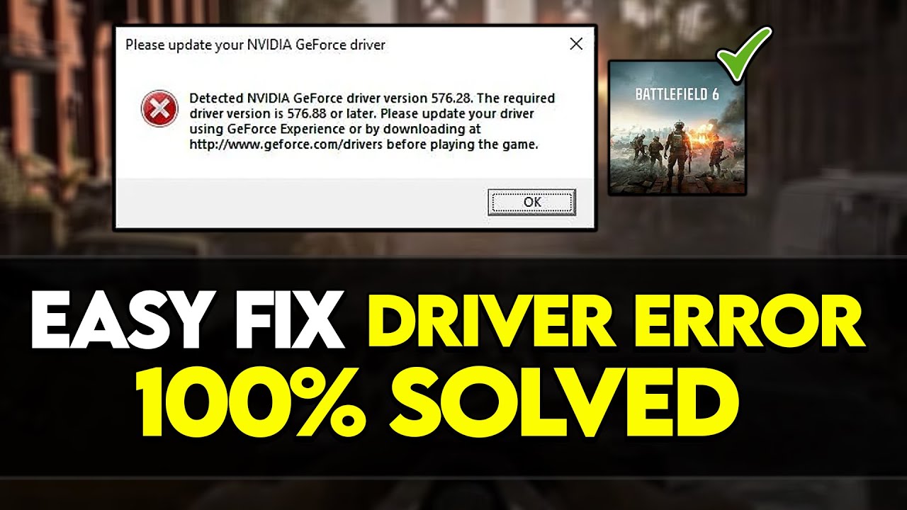 Battlefield 6 Driver Error Fix 2025 ✅ | Easy & Permanent Solution