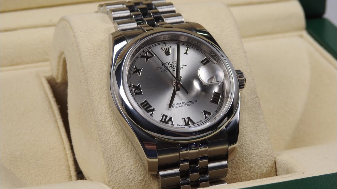 ROLEX Datejust Rhodium Dial Stainless Steel Jubilee Bracelet REF 116200