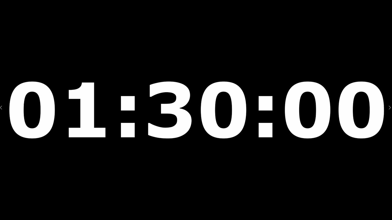 ⏳ 1 hora 30 minutos de Contagem Regressiva | Timer com Alarme Gradativo (Som Aumenta)
