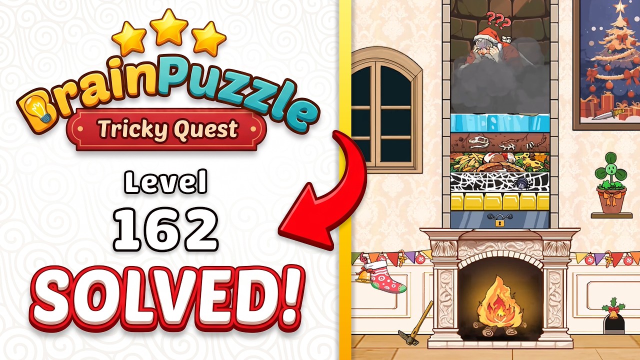 🎅 Brain Puzzle: Tricky Quest - Level 162 Walkthrough | Chimney Shuttle (Solution) 🧠