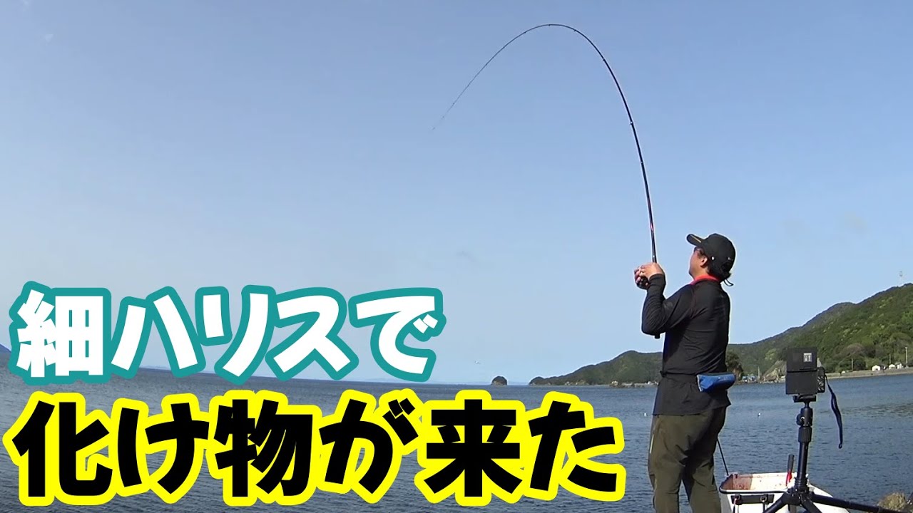 ハリス１.２号で遠投したら化け物が来ちゃった！
