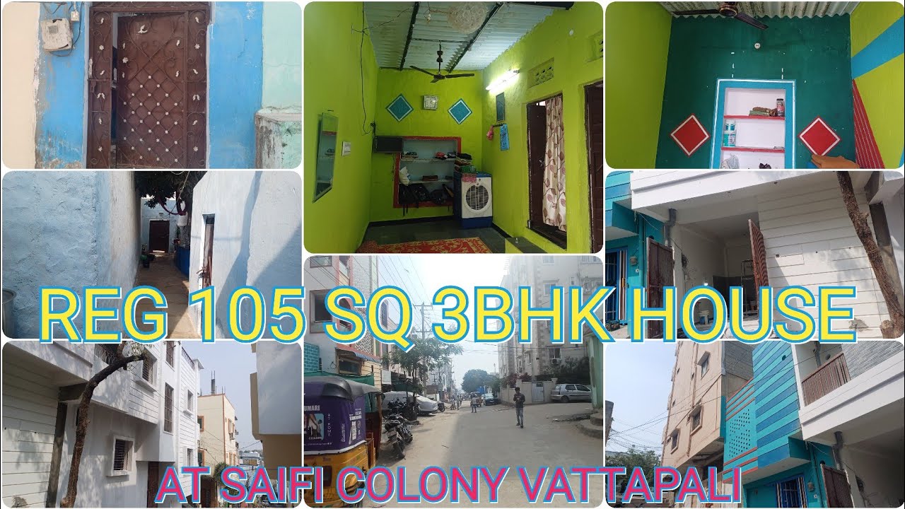 p 9110304488 ) Reg 105 sq 3bhk house at saifi colony vattapali opp noori f hall  p 7989106490