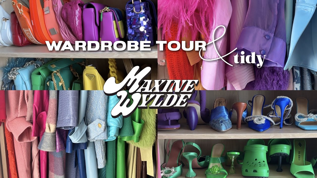 wardrobe tour & tidy / full tour & colour coordinating my entire walk in wardrobe!