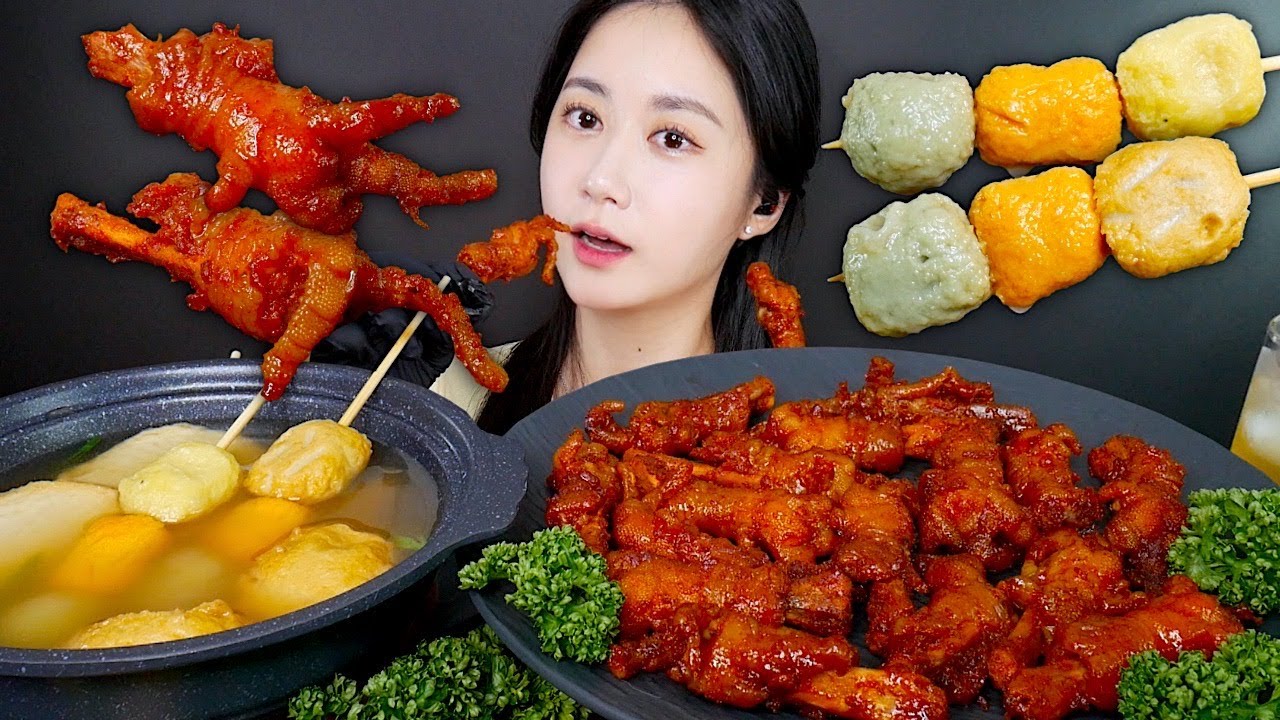 МУКБАНГ Острые Куриные Ножки🔥 Суп Из Рыбных Лепешек *Омук | Real Sound MUKBANG | АСМР | EATING SHOW
