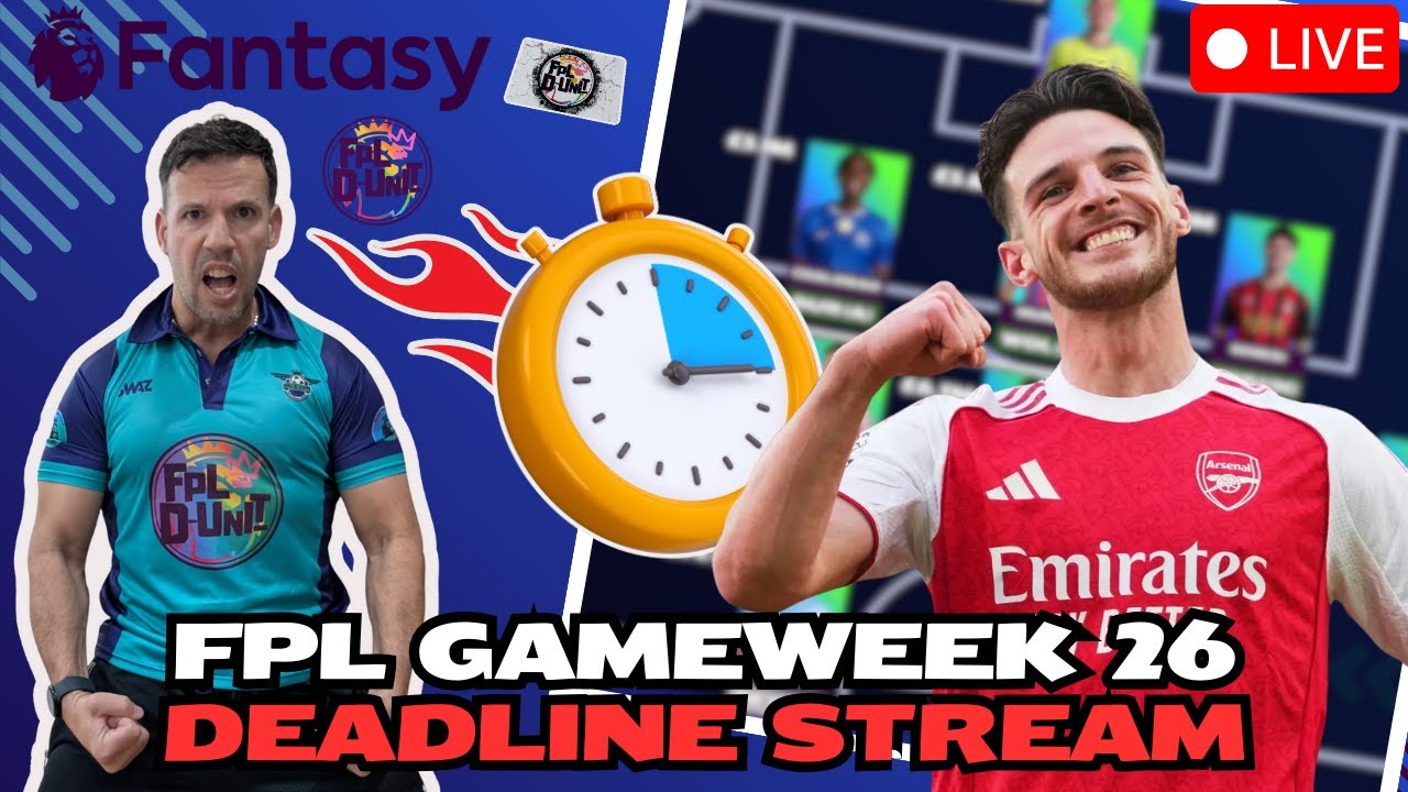 RICE RICE BABY CAPTAIN?! 🐐🔥FPL GW26 LIVE DEADLINE STREAM🚨| Fantasy Premier League Tips 2025/26