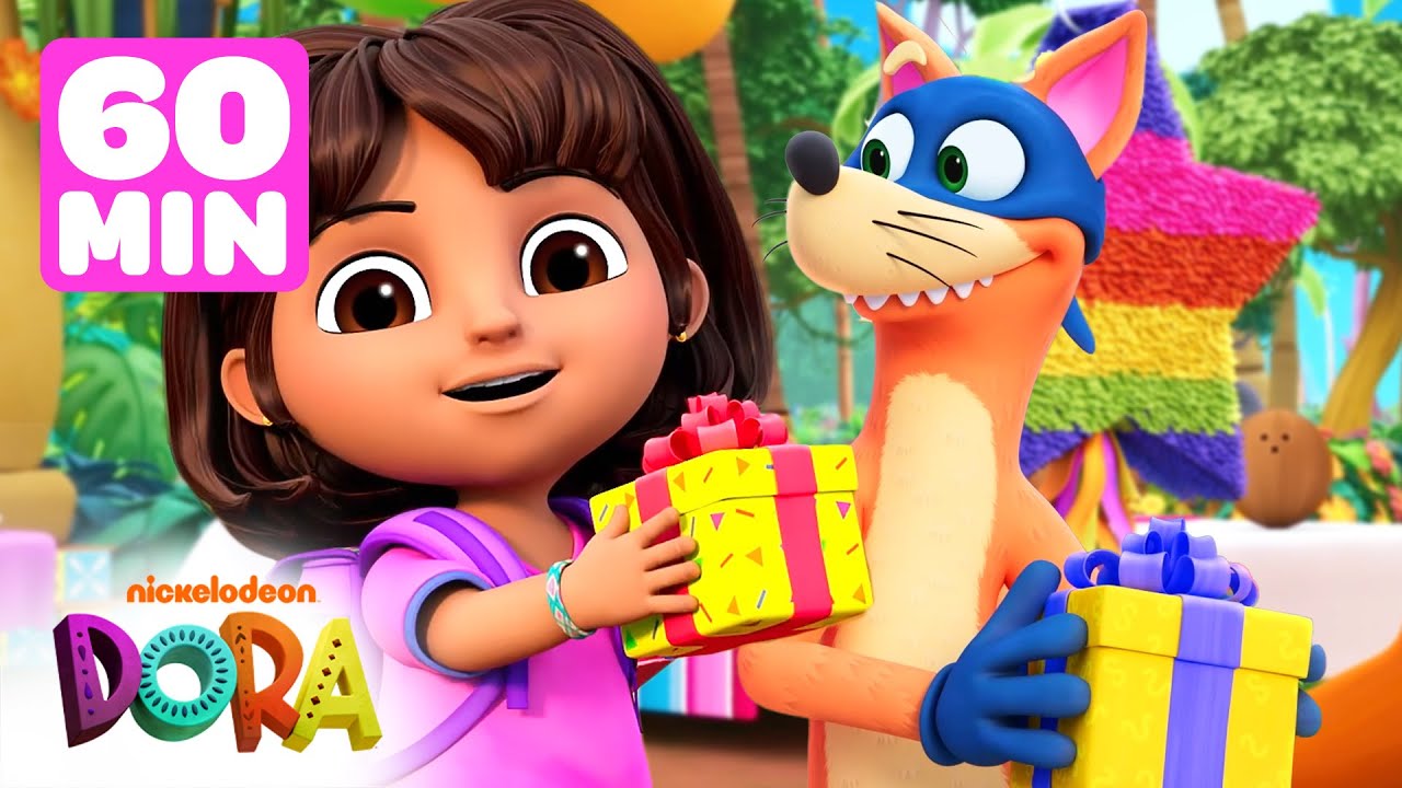 Happy Birthday, Dora! 🥳 60 Minutes of Fiestas | Dora & Friends