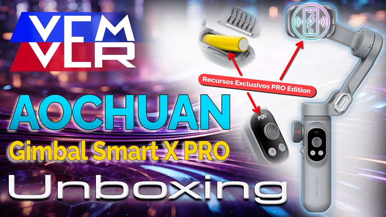 00025 - ASSISTA ANTES DE COMPRAR - Unboxing Gimbal AOCHUAN Smart X PRO