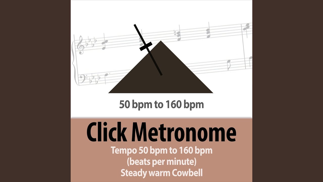 141 bpm (beats per minute) Click Metronome - Steady Tempo Warm Cowbell