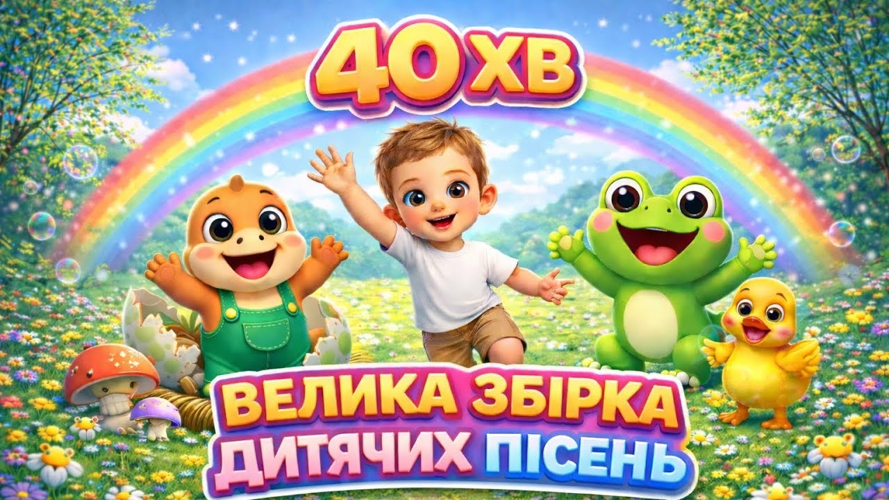 40 хвилин дитячих пісень та Мультфільмів 🎶 | Велика збірка З Любов’ю до Дітей 