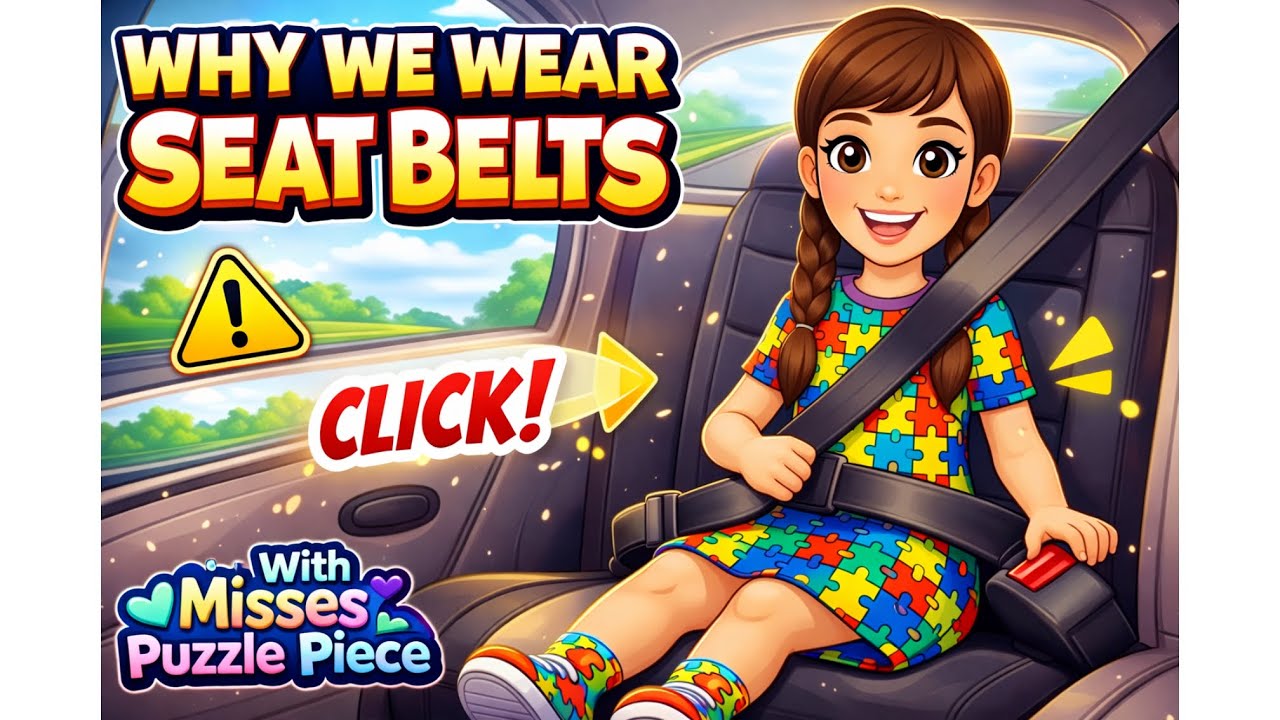 “Why We Wear Seat Belts – For Autistic Kids | With Misses Puzzle Piece”