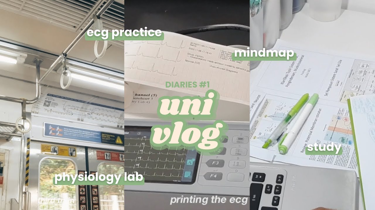 uni diaries 🩺 study, mind map, ecg practice, physiology lab