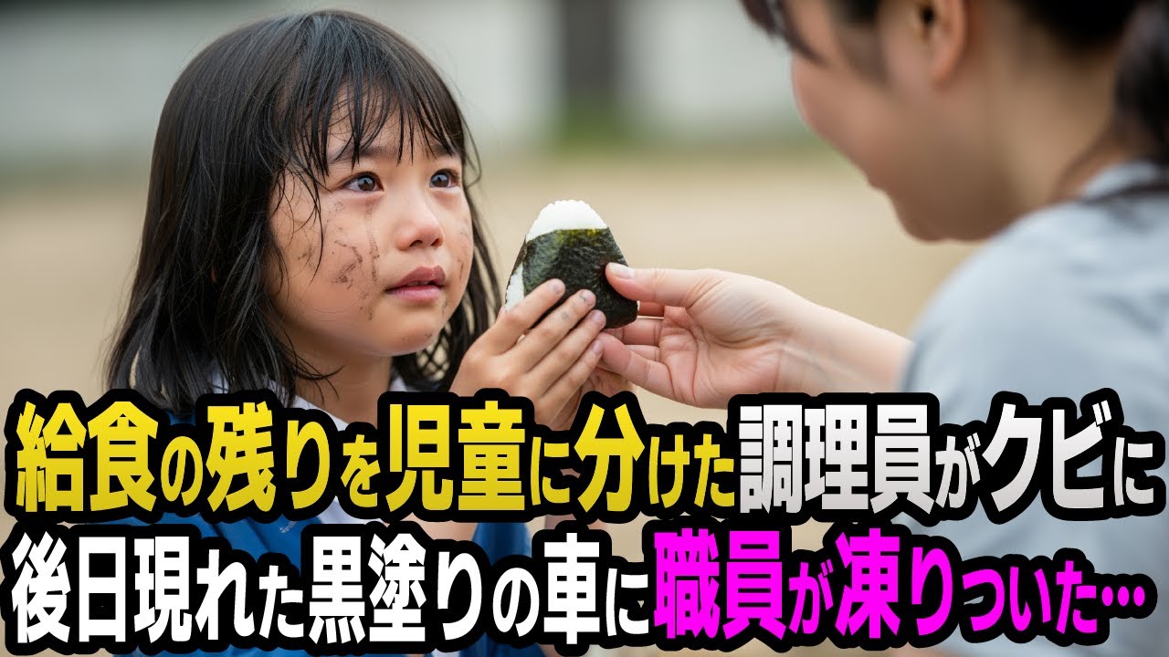「クビです」給食の残りを児童に分けた調理員を即日解雇した校長…数日後に訪れた黒塗りの車に青ざめる【スカッと朗読】