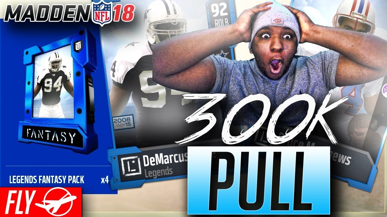 A 300K+ PULL! BEST PACKS ARE BACK! MUT 18 LEGENDS FANTASY PACK OPENING | Madden 18 Ultimate Team