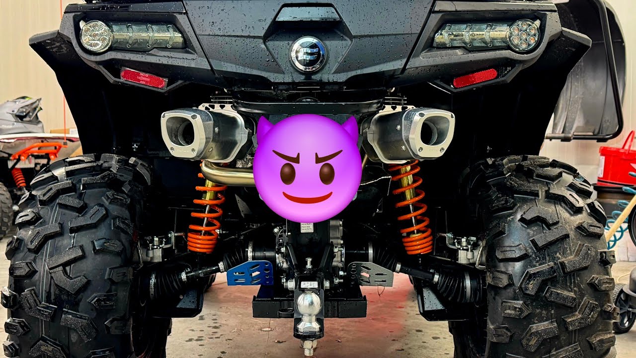 Podw&oacute;jny wydech RJWC do CFMOTO 850 i 1000. Dual APX exhaust tuning ATV Otwock