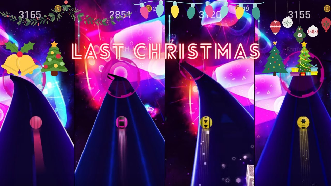 Last Christmas - Dancing Road With 4 Different Balls, Tails And Roads | George Micheal