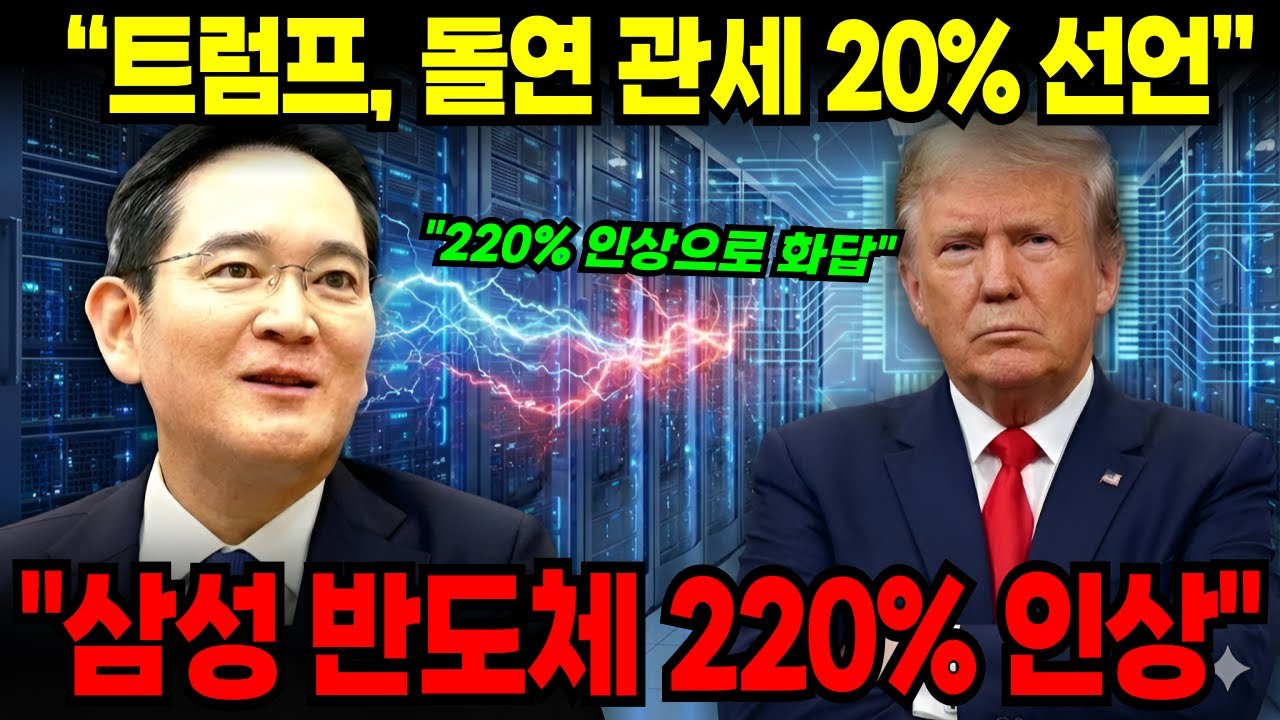 트럼프 20% 관세의 역습! 삼성 반도체 220% 폭등설에 애플·엔비디아 '멘붕' 온 이유