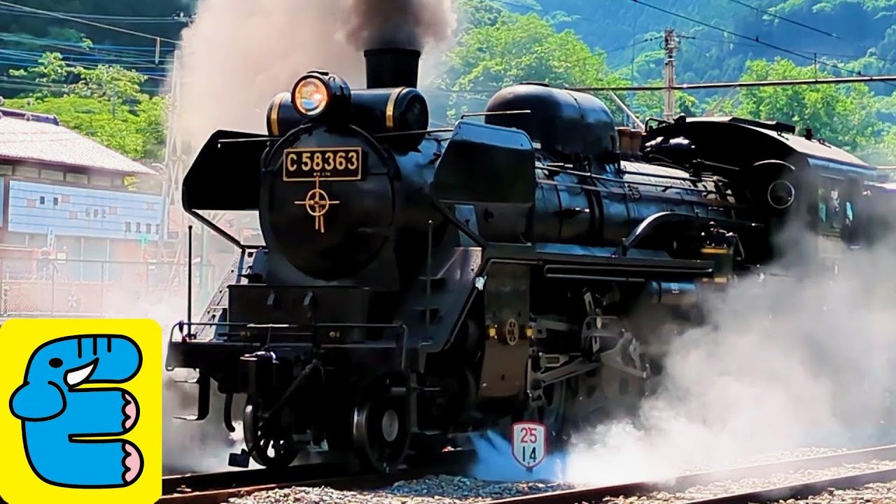 秩父鉄道 SLパレオエクスプレス発着 転車台 通過 Chichibu Railway Steam Locomotive Paleo Express, Turn, Passing [Eng Subs]