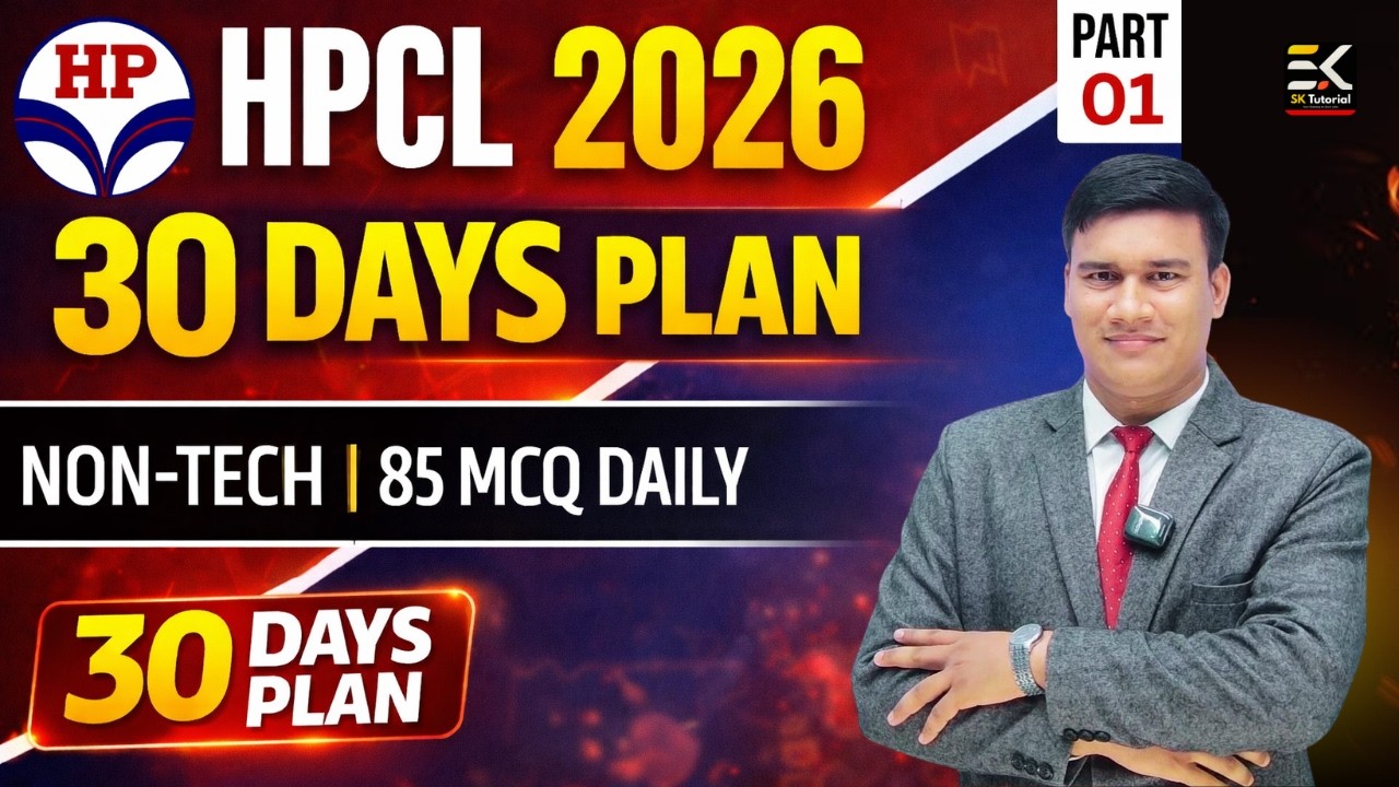HPCL 2026 Non-Technical Preparation Strategy 🔥 | English, Maths & Reasoning 30 Days Plan
