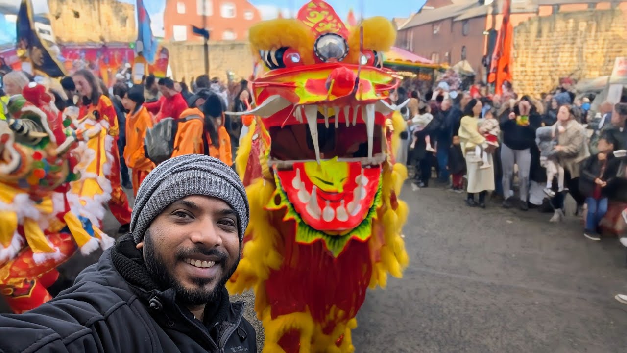 Epic Cai Qing (採青) Lion Dance 🦁🥬 | Newcastle Chinese New Year 2026