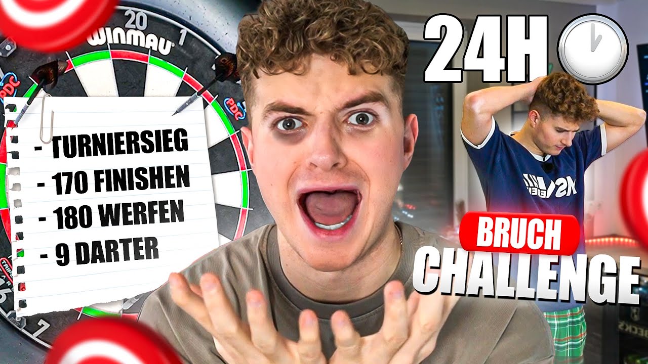 DIE HÄRTESTE DARTS CHALLENGE MEINES LEBENS! (TEIL 1) 😱🎯 24 STUNDEN BRUCH CHALLENGE!🔥