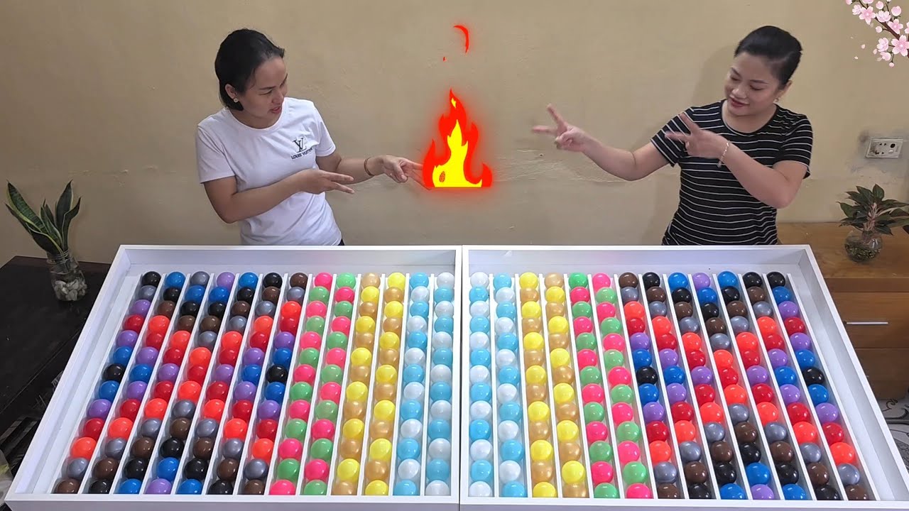 👫 Satisfying ASMR Gameplay | Two Players Sorting Color Balls 🔮
