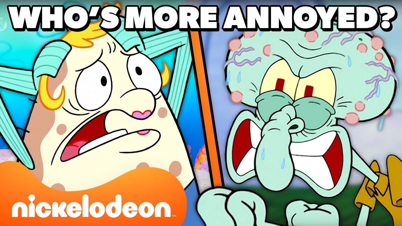 50 MINUTES of SpongeBob Annoying Squidward & Mrs. Puff!! | Nicktoons