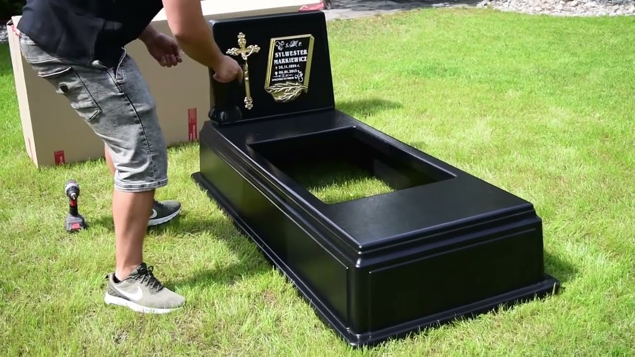 Pomnik cmentarny z plastiku - montaż, konwersja i prezentacja funeralny24.pl