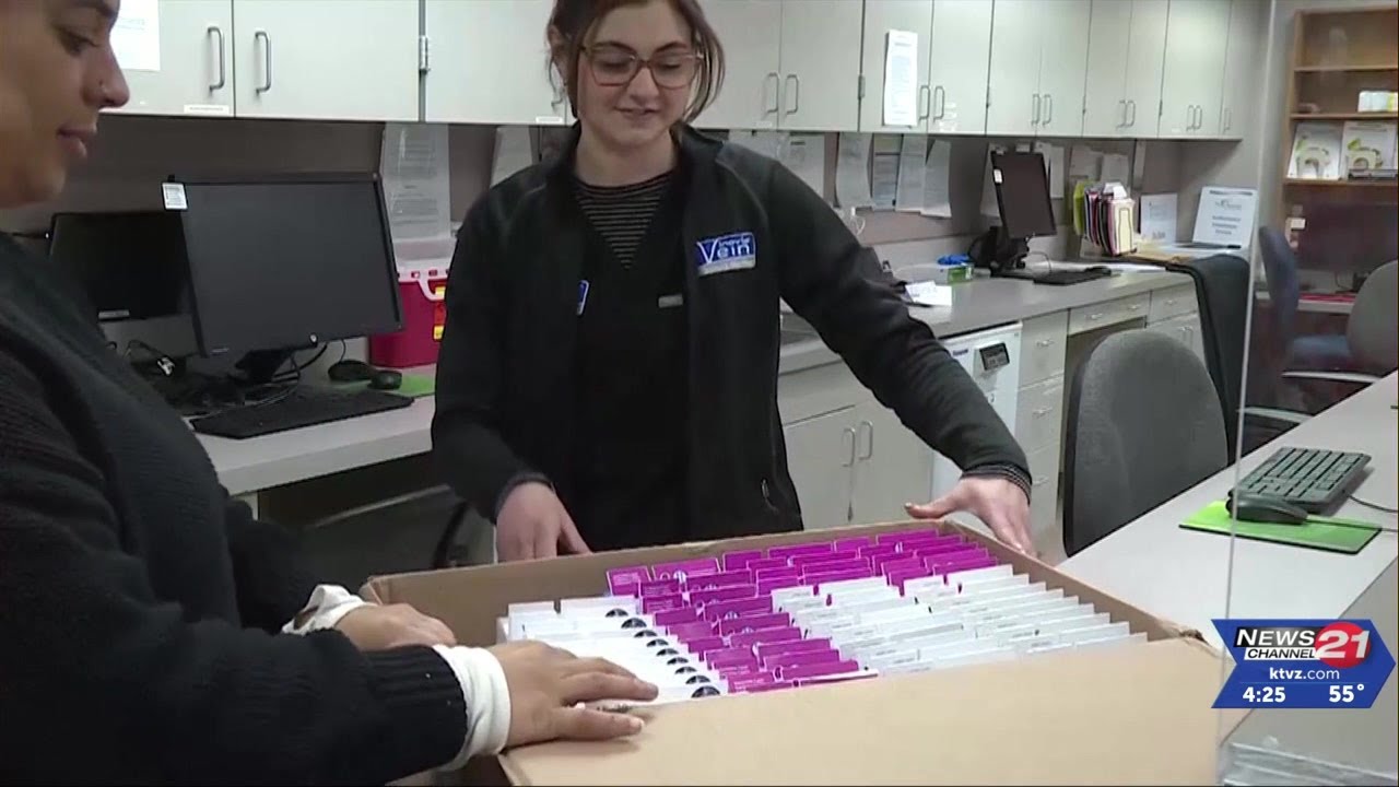 Bend vein clinic gets big compression socks donation