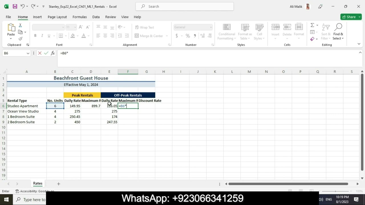 Exp22_Excel_Ch01_ML1_Rentals |Exp22 Excel Ch01 ML1 Rentals | #office #365 #exp22