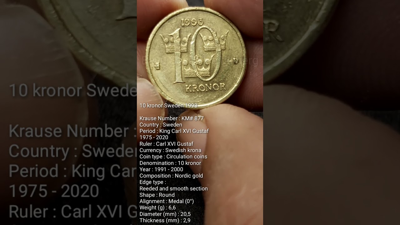 10 kronor Sweden 1993 #sweden #swedish #swedia #sverige #coins #coin