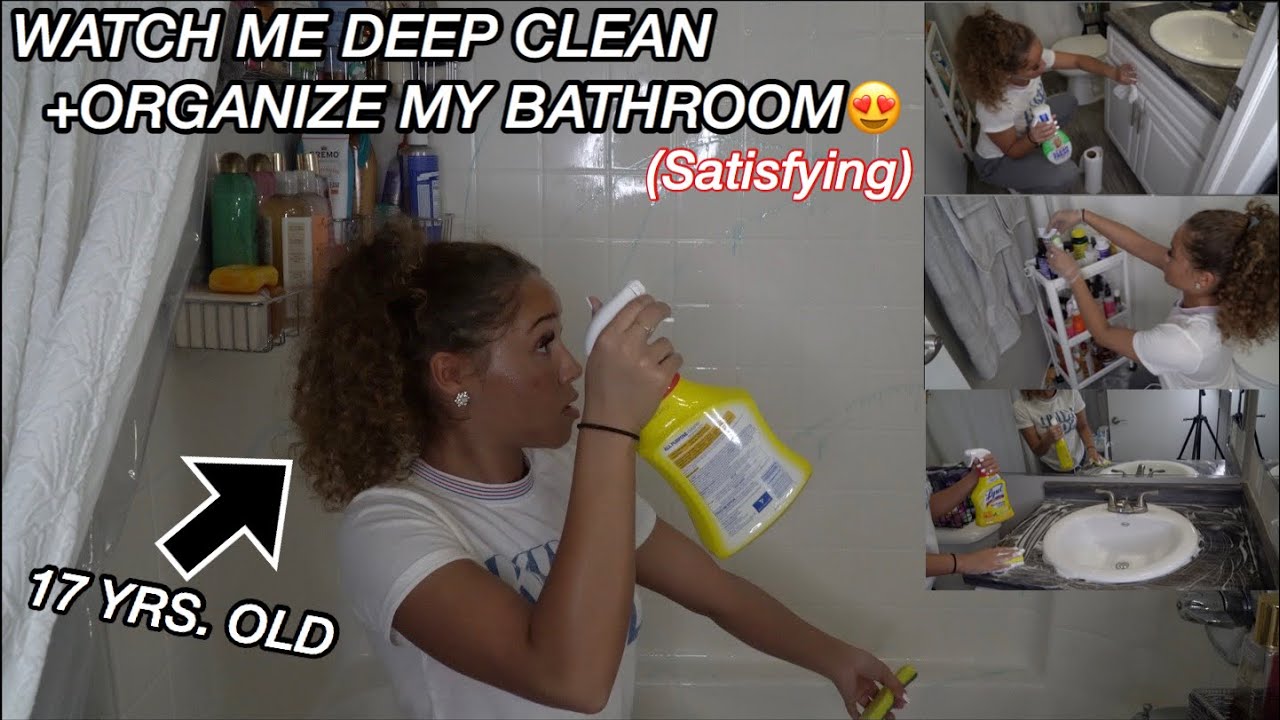 WATCH ME DEEP CLEAN + ORGANIZE MY BATHROOM SIS!!