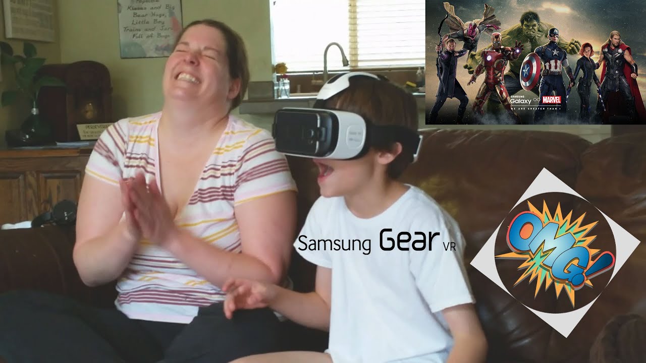 Joshua & Mom Battle for Avengers Tower on the Samsung Gear VR reaction video