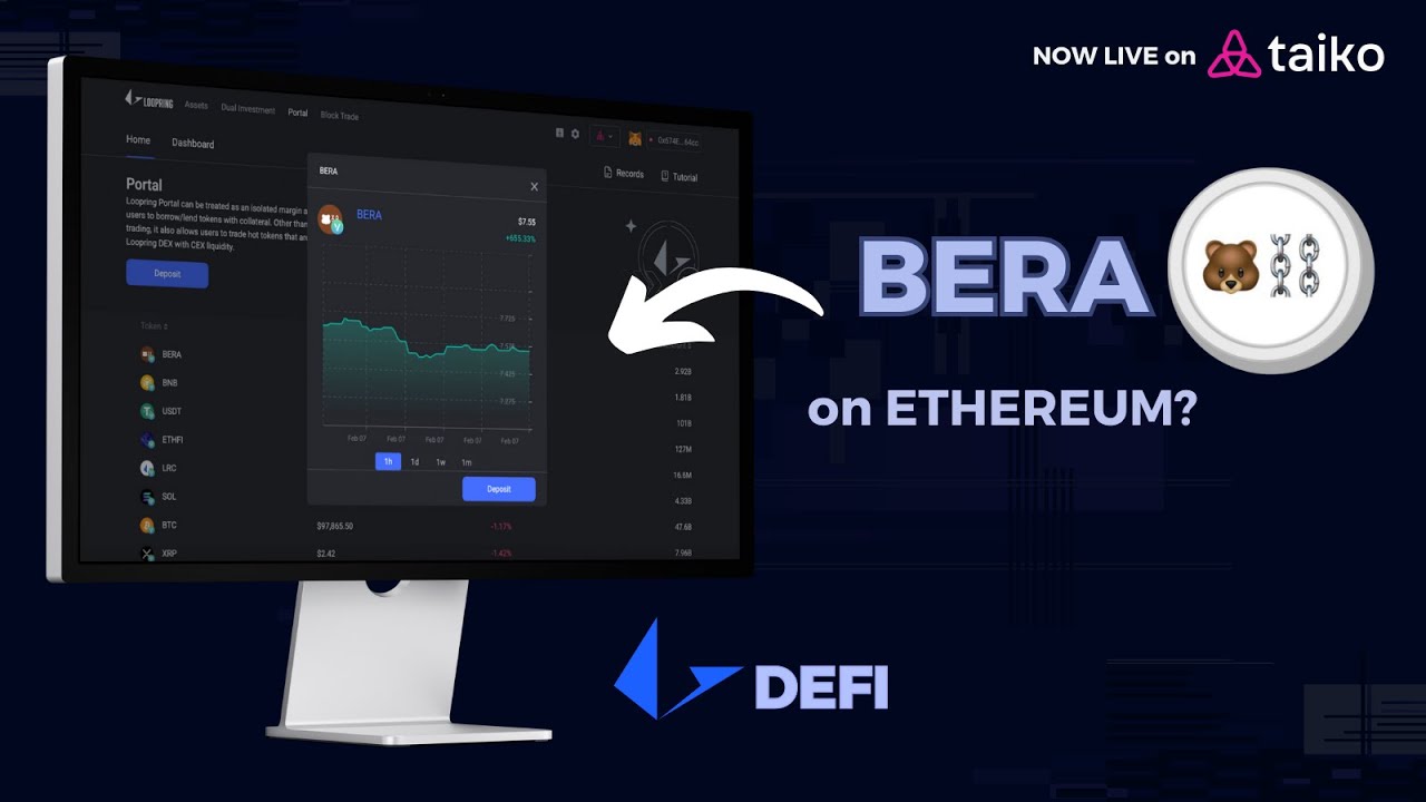 BERA now tradeable directly on Ethereum with Portal in Loopring DeFi (CEX liquidity to your wallet)