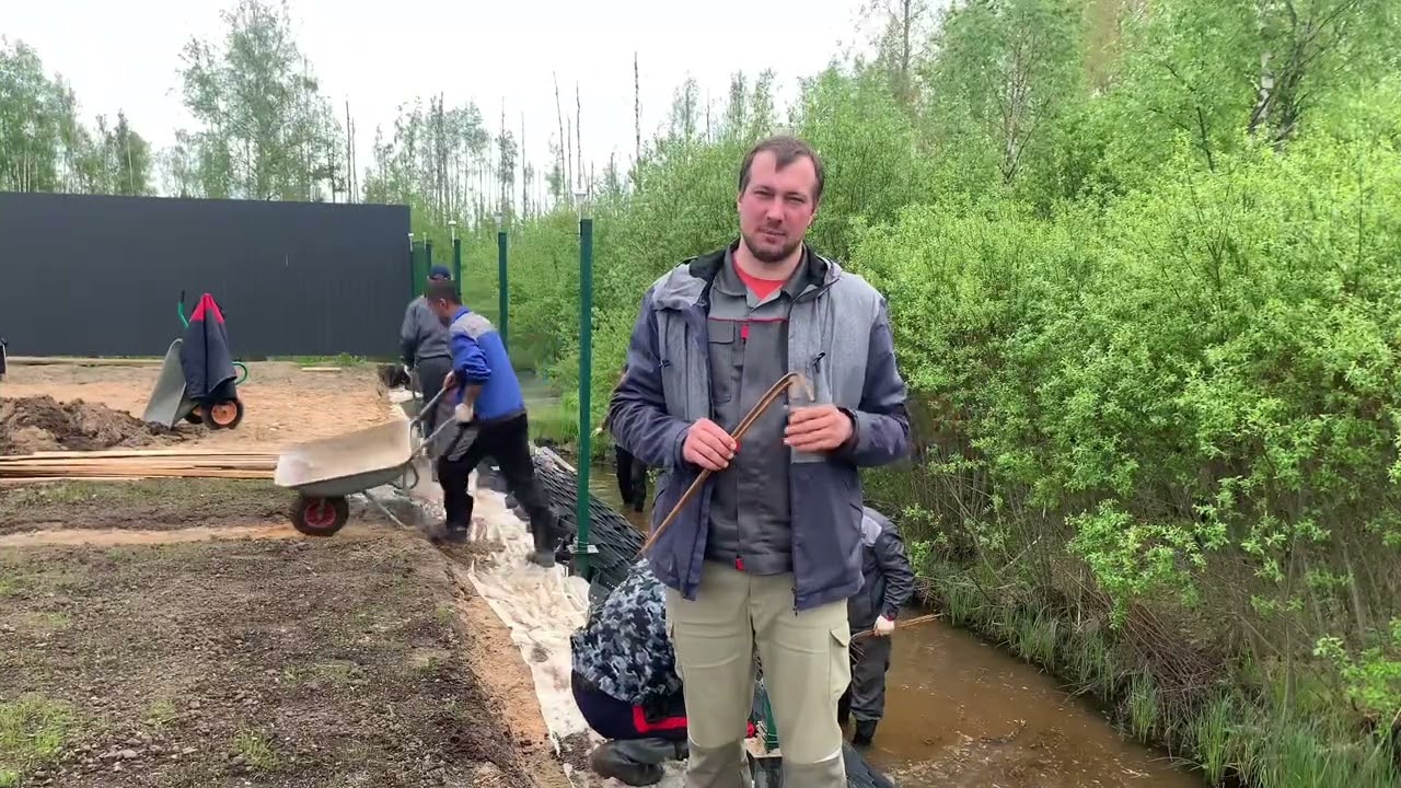 Делаем скрытую канаву и монтаж георешетки | Георешетка на склон | Труба в канаву