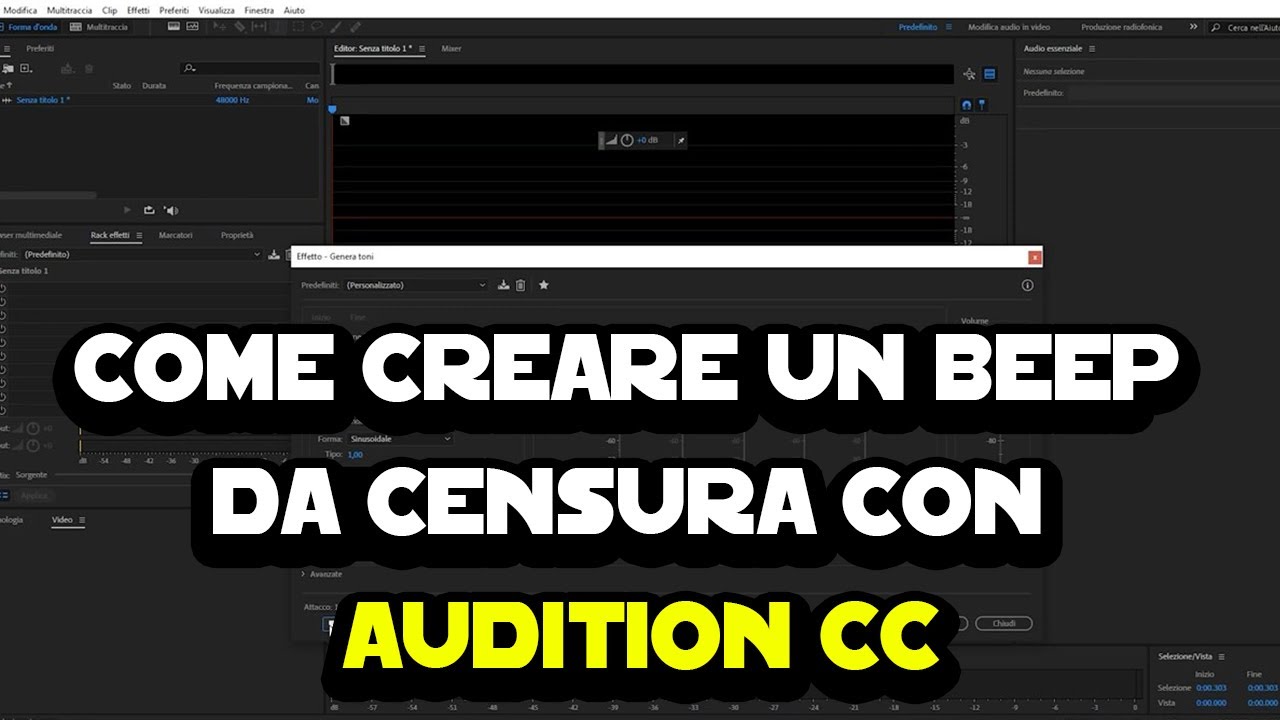 Come creare un beep da censura con Audition CC