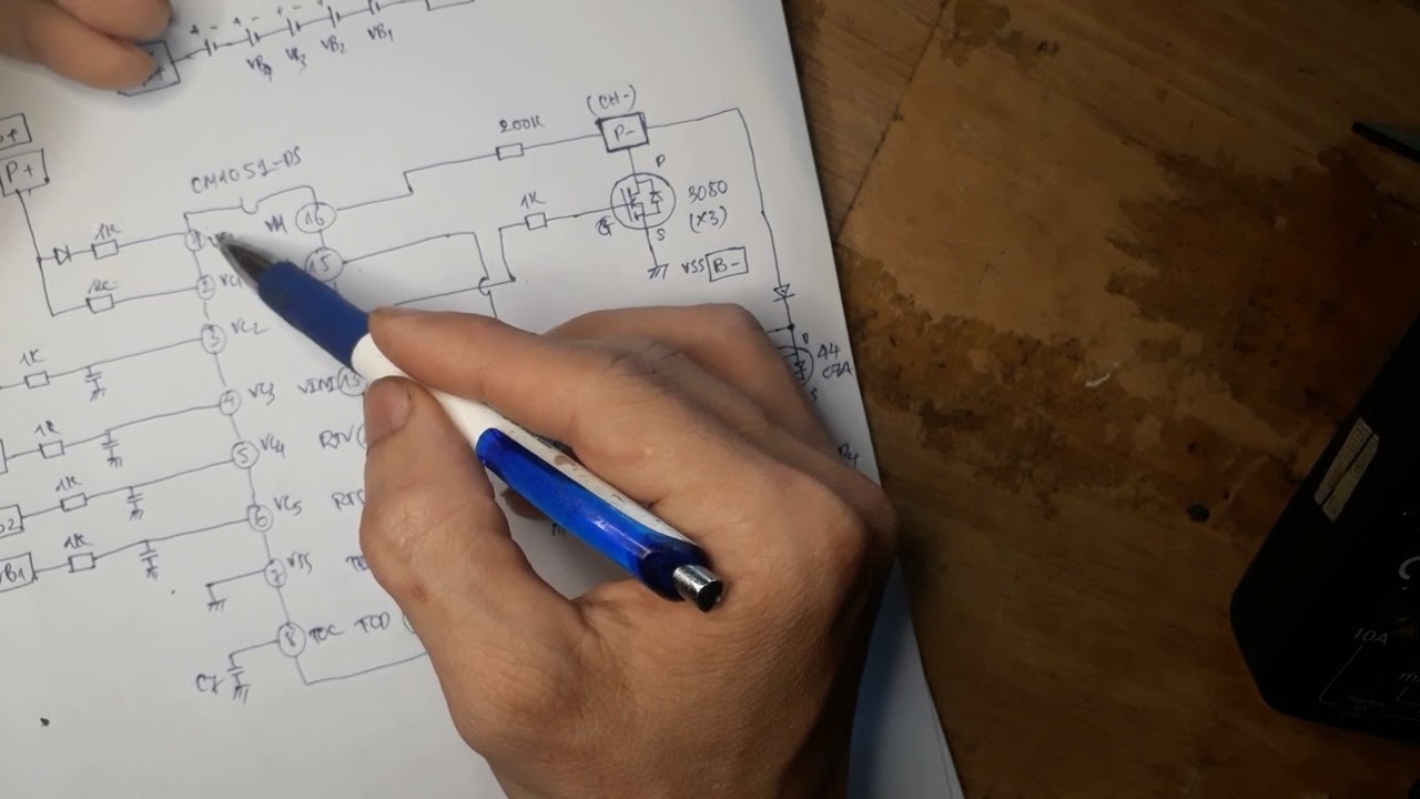 Sơ đồ mạch bảo vệ pin 5s