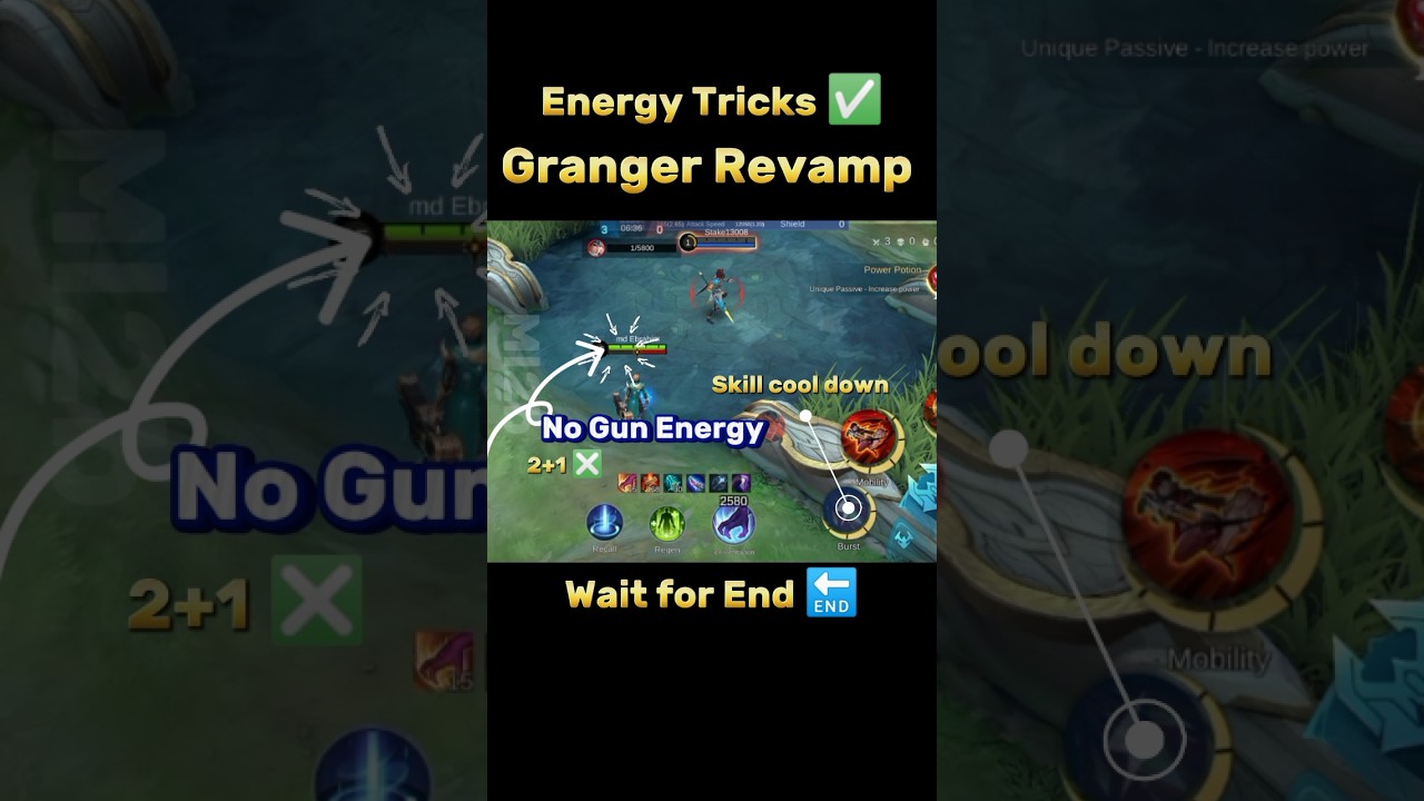 Granger Revamp Energy Tricks Tutorial Mobile legends #ml2b #mlbb #granger #tutorial #revamp