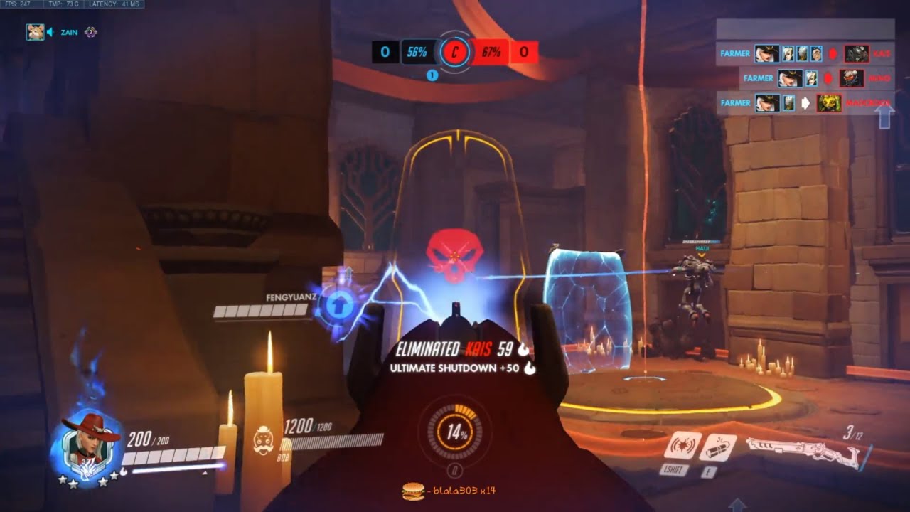 Overwatch Dafran Playing Ashe Like F.cking Human Aimbot