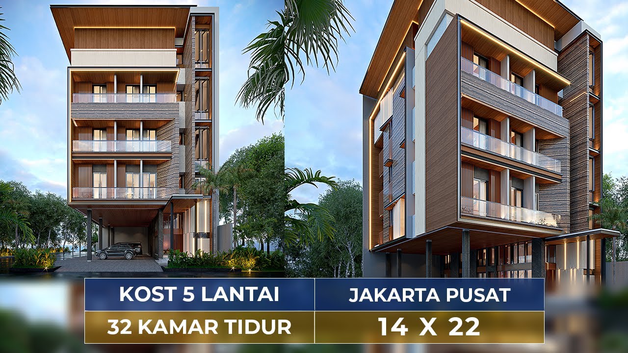 BAGAI APARTEMEN ELIT, BEGINI MEWAHNYA DESAIN KOST MODERN 5 LANTAI DI JAKARTA PUSAT!! - JASA ARSITEK