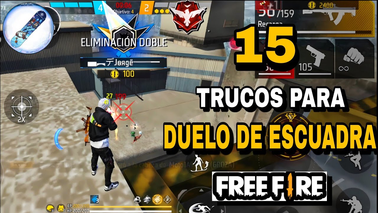 TOP 15 DE TRUCOS*SECRETOS* PARA DUELO DE ESCUADRAS EN FREE FIRE /LLEGARAS A HEROICO