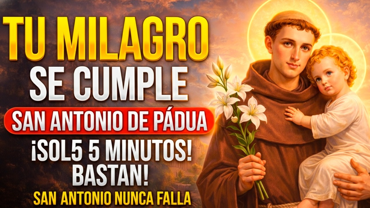 💖 Recibe TU MILAGRO Hoy: Oración Fuerte a SAN ANTONIO DE PADUA (Casos Imposibles) 🙏