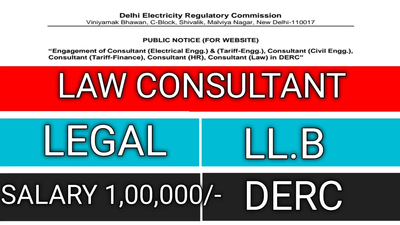 Delhi Electricity Regulatory Commission Law Consultant Job Notification